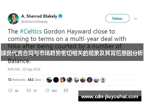 球员代言合同与市场趋势密切相关的现象及其背后原因分析 球员代言合同与市场趋势密切相关的现象及其背后原因分析