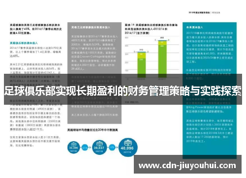 足球俱乐部实现长期盈利的财务管理策略与实践探索 足球俱乐部实现长期盈利的财务管理策略与实践探索
